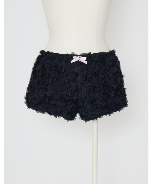 AVENCHUMU(アバンチュウム)の「Rose short pants(その他パンツ・レディース・ブラック/ピンク・XS/FREE)」の5枚目の写真
