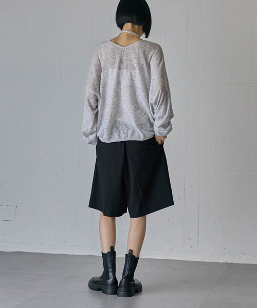 for/c(フォーシー)の「やわらかコード付き2wayトップス【サスティナブル】(ニット/セーター・レディース・ライトグレー/パープル系1/チャコール/ブラウン系・M/L)」の10枚目の写真