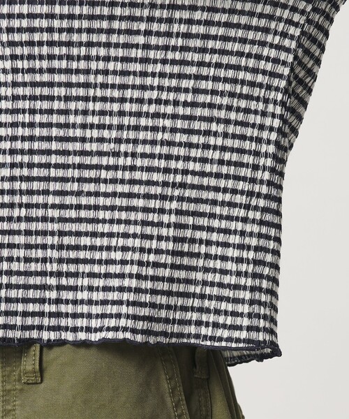 BEAUTY&YOUTH UNITED ARROWS(ビューティーアンドユースユナイテッドアローズ)の「ソリッド&チェック Vネック カーディガン(カーディガン/ボレロ・レディース・ホワイト/ブラック/ライトブルー・FREE)」の12枚目の写真
