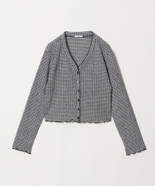 BEAUTY&YOUTH UNITED ARROWS(ビューティーアンドユースユナイテッドアローズ)の「ソリッド&チェック Vネック カーディガン(カーディガン/ボレロ・レディース・ホワイト/ブラック/ライトブルー・FREE)」の20枚目の写真
