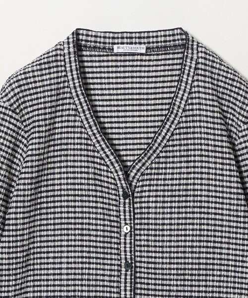 BEAUTY&YOUTH UNITED ARROWS(ビューティーアンドユースユナイテッドアローズ)の「ソリッド&チェック Vネック カーディガン(カーディガン/ボレロ・レディース・ホワイト/ブラック/ライトブルー・FREE)」の22枚目の写真
