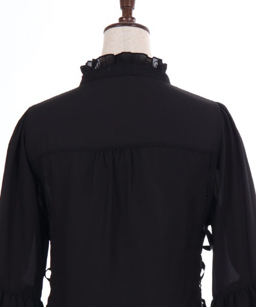 axes femme(アクシーズファム)の「レースアップ×フリルブラウス(シャツ/ブラウス・レディース・ホワイト/パープル/ブラック・MEDIUM/LARGE)」の16枚目の写真