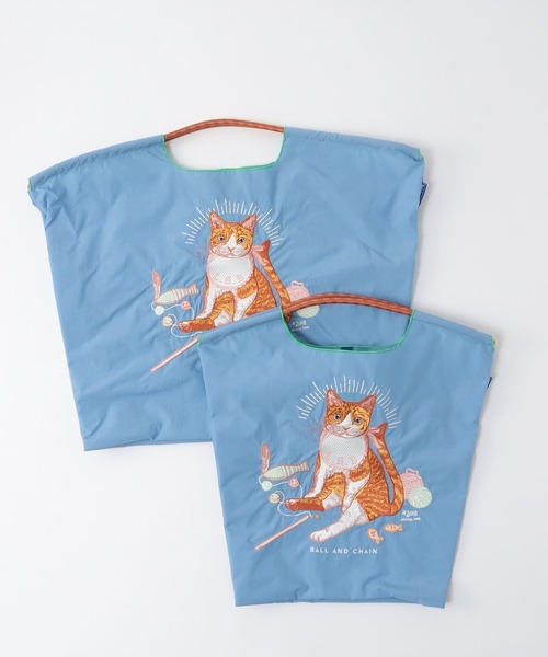 Three Four Time(スリーフォータイム)の「<一部店舗・WEB限定>【Ball&Chain】D.BABY CAT(トートバッグ・レディース・ベージュ/ライトブルー・FREE)」の10枚目の写真