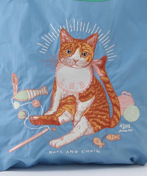 Three Four Time(スリーフォータイム)の「<一部店舗・WEB限定>【Ball&Chain】D.BABY CAT(トートバッグ・レディース・ベージュ/ライトブルー・FREE)」の21枚目の写真