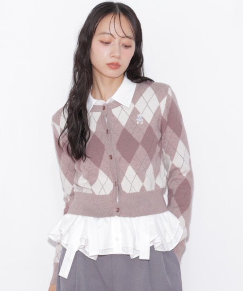 JILL by JILL STUART(ジルバイジルスチュアート)の「裾ラッフルシャツ(シャツ/ブラウス・レディース・ネイビー系1/ホワイト/ブルー・FREE)」の14枚目の写真