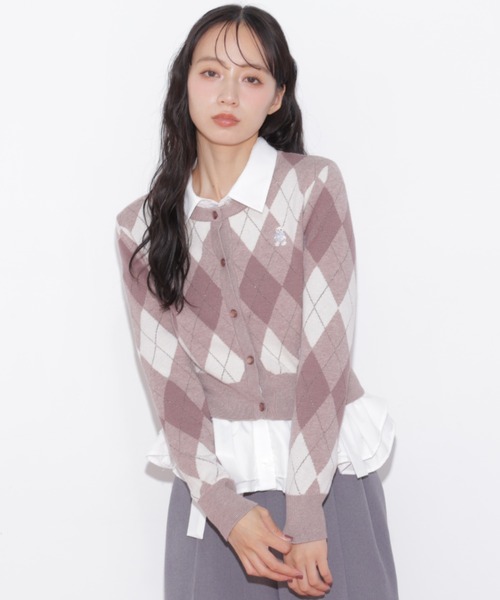 JILL by JILL STUART(ジルバイジルスチュアート)の「裾ラッフルシャツ(シャツ/ブラウス・レディース・ネイビー系1/ホワイト/ブルー・FREE)」の15枚目の写真