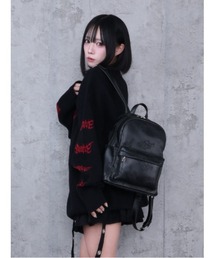 Amilige（アミリージュ）の「Stitched Bear総柄型押しリュック（バックパック/リュック）」