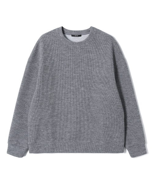 ADHOC(アドホック)の「メンズ オーバーサイズ リブ長袖Tシャツ (M-GREY) (HC9LTA1)(Tシャツ/カットソー・メンズ・その他・100/105)」の1枚目の写真