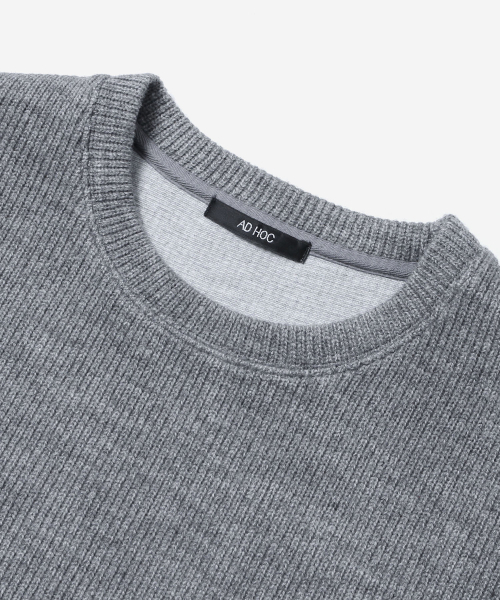 ADHOC(アドホック)の「メンズ オーバーサイズ リブ長袖Tシャツ (M-GREY) (HC9LTA1)(Tシャツ/カットソー・メンズ・その他・100/105)」の3枚目の写真