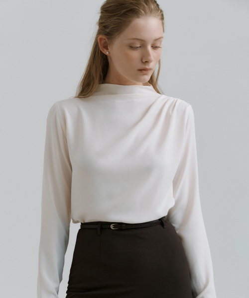 REORG(リオルグ)の「PAP ハーフネックブラウス アイボリー(シャツ/ブラウス・レディース・その他・X-SMALL/SMALL/MEDIUM)」の2枚目の写真