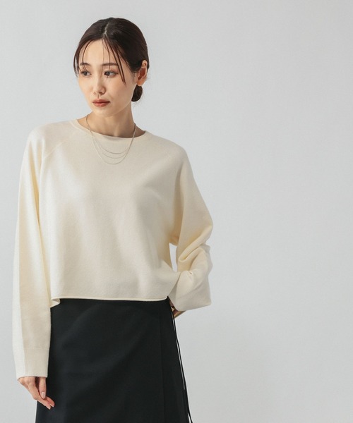GLOBAL WORK(グローバルワーク)の「カシミヤタッチクルーネックプルオーバー/758685(ニット/セーター・レディース・ホワイト/ネイビー/ワインレッド/フューシャピンク・LARGE/MEDIUM)」の7枚目の写真