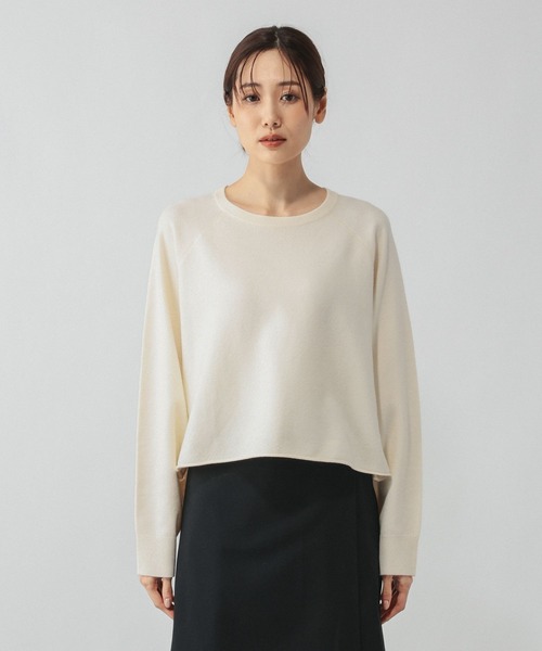 GLOBAL WORK(グローバルワーク)の「カシミヤタッチクルーネックプルオーバー/758685(ニット/セーター・レディース・ホワイト/ネイビー/ワインレッド/フューシャピンク・LARGE/MEDIUM)」の15枚目の写真