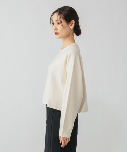 GLOBAL WORK(グローバルワーク)の「カシミヤタッチクルーネックプルオーバー/758685(ニット/セーター・レディース・ホワイト/ネイビー/ワインレッド/フューシャピンク・LARGE/MEDIUM)」の16枚目の写真