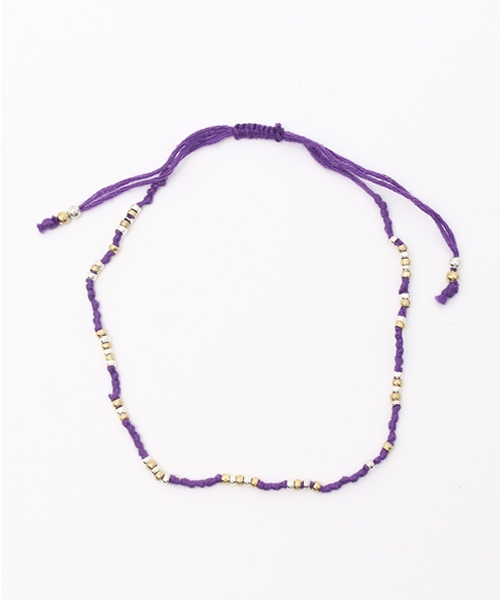 チャイハネ（チャイハネ）の「【チャイハネ】メタルビーズMEN'Sアンクレット（アンクレット・メンズ・レッド/ブラック/ターコイズブルー/カーキ/パープル/インディゴブルー/ピンク・FREE）」の5枚目の写真