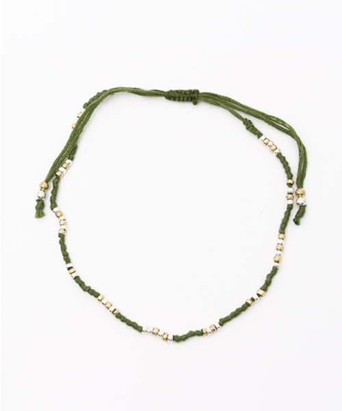 チャイハネ（チャイハネ）の「【チャイハネ】メタルビーズMEN'Sアンクレット（アンクレット・メンズ・レッド/ブラック/ターコイズブルー/カーキ/パープル/インディゴブルー/ピンク・FREE）」の2枚目の写真