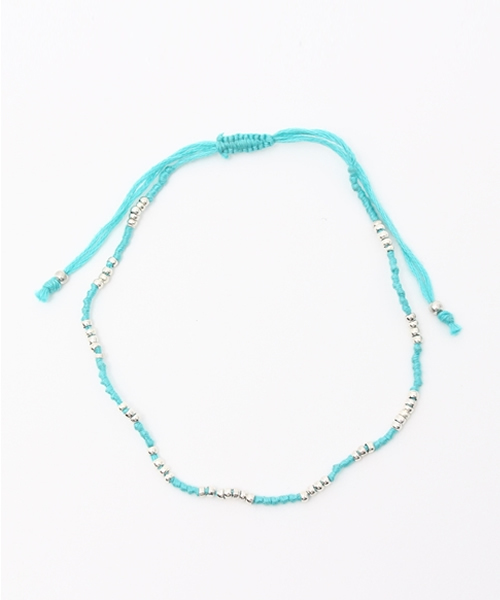 チャイハネ（チャイハネ）の「【チャイハネ】メタルビーズMEN'Sアンクレット（アンクレット・メンズ・レッド/ブラック/ターコイズブルー/カーキ/パープル/インディゴブルー/ピンク・FREE）」の3枚目の写真