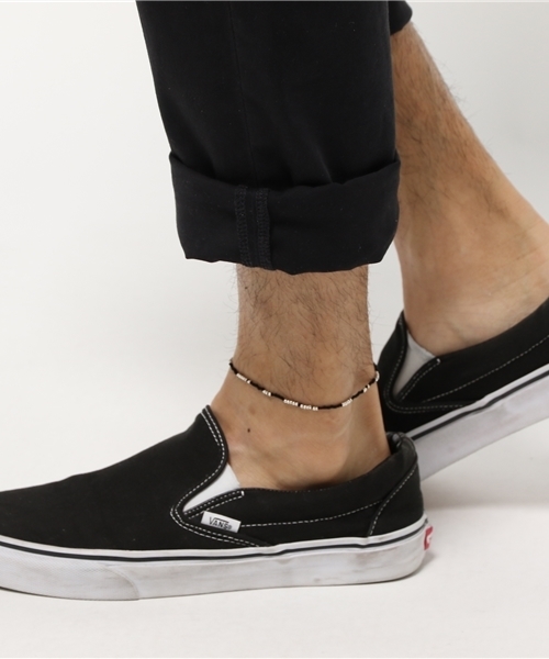 チャイハネ（チャイハネ）の「【チャイハネ】メタルビーズMEN'Sアンクレット（アンクレット・メンズ・レッド/ブラック/ターコイズブルー/カーキ/パープル/インディゴブルー/ピンク・FREE）」の8枚目の写真