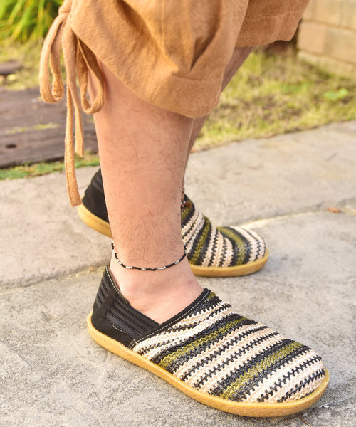 チャイハネ（チャイハネ）の「【チャイハネ】メタルビーズMEN'Sアンクレット（アンクレット・メンズ・レッド/ブラック/ターコイズブルー/カーキ/パープル/インディゴブルー/ピンク・FREE）」の10枚目の写真