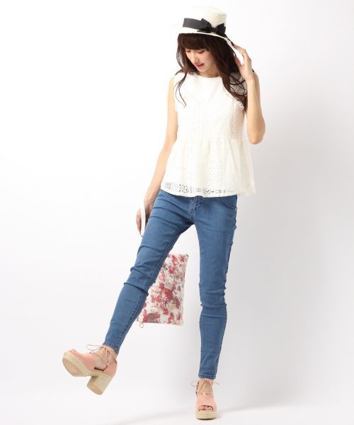 Heather(ヘザー)の「ノースリキャミ2P 722816(シャツ/ブラウス・レディース・ヘザ-グレー/アイボリー/ブラック/ホワイト×ブラック/グレー×ホワイト・FREE)」の17枚目の写真