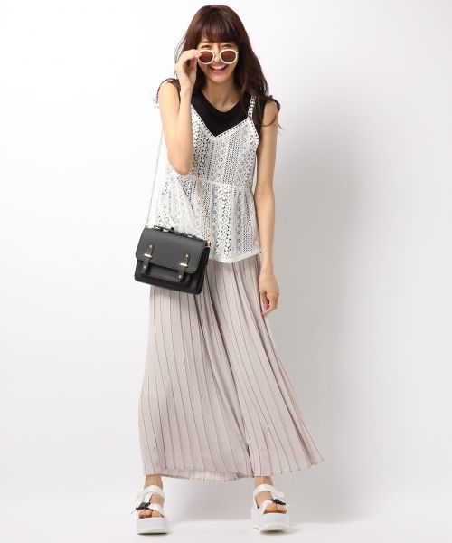 Heather(ヘザー)の「ノースリキャミ2P 722816(シャツ/ブラウス・レディース・ヘザ-グレー/アイボリー/ブラック/ホワイト×ブラック/グレー×ホワイト・FREE)」の16枚目の写真