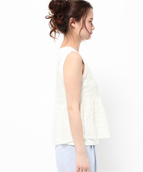 Heather(ヘザー)の「ノースリキャミ2P 722816(シャツ/ブラウス・レディース・ヘザ-グレー/アイボリー/ブラック/ホワイト×ブラック/グレー×ホワイト・FREE)」の7枚目の写真