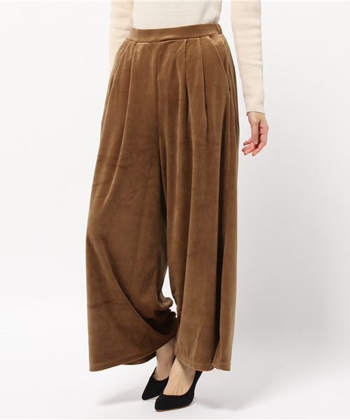 ikka（イッカ）の「【セットアップ対応】 ベロアスカンツ（その他パンツ・レディース・ブラック/キャメル/グレー・MEDIUM）」の3枚目の写真