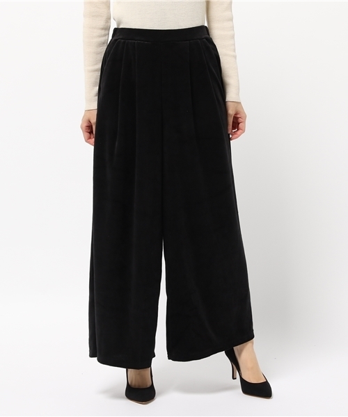 ikka（イッカ）の「【セットアップ対応】 ベロアスカンツ（その他パンツ・レディース・ブラック/キャメル/グレー・MEDIUM）」の2枚目の写真