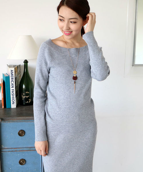 N.（N. Natural Beauty Basic）（エヌエヌナチュラルビューティーベーシック）の「リブセットアップニット（ニット/セーター・レディース・ベージュ/ブラック/ボルドー/グレー・MEDIUM）」の22枚目の写真