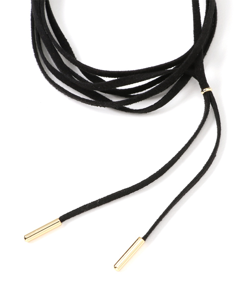 STUDIOUS(ステュディオス)の「STUDIOUS スウェードコードチョーカー(チョーカー・レディース・ブラック/グレー・FREE)」の3枚目の写真