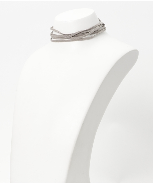 STUDIOUS(ステュディオス)の「STUDIOUS スウェードコードチョーカー(チョーカー・レディース・ブラック/グレー・FREE)」の5枚目の写真