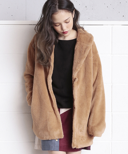 one after another NICE CLAUP（ワンアフターアナザーナイスクラップ）の「カシミアタッチボートネックニット（ニット/セーター・レディース・ブラック/アイボリー/グリーン/レッド/ライトグレー・FREE）」の17枚目の写真