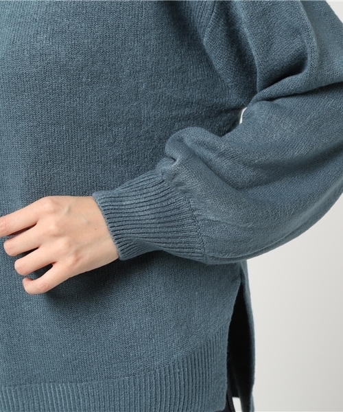 one after another NICE CLAUP（ワンアフターアナザーナイスクラップ）の「カシミアタッチボートネックニット（ニット/セーター・レディース・ブラック/アイボリー/グリーン/レッド/ライトグレー・FREE）」の10枚目の写真