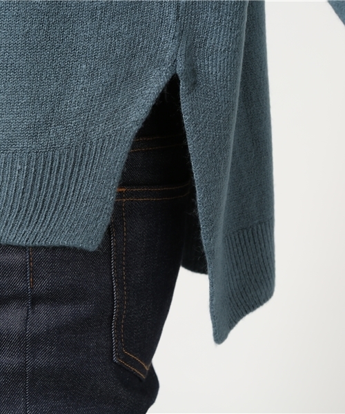 one after another NICE CLAUP（ワンアフターアナザーナイスクラップ）の「カシミアタッチボートネックニット（ニット/セーター・レディース・ブラック/アイボリー/グリーン/レッド/ライトグレー・FREE）」の11枚目の写真