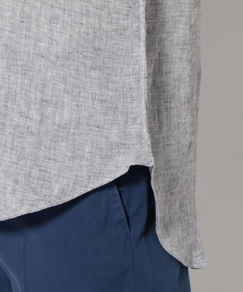 SHIPS（シップス）の「GIANGI: リネン ソリッド ボタンダウンシャツ（シャツ/ブラウス・メンズ・ダークグレー/ホワイト・SMALL/MEDIUM）」の8枚目の写真