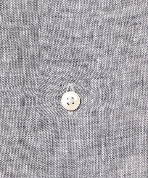 SHIPS（シップス）の「GIANGI: リネン ソリッド ボタンダウンシャツ（シャツ/ブラウス・メンズ・ダークグレー/ホワイト・SMALL/MEDIUM）」の11枚目の写真