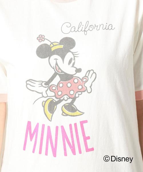 JACKSON MATISSE（ジャクソンマティス）の「＜JACKSON MATISSE＞リンガーTシャツ/Minnie ◆（Tシャツ/カットソー・レディース・ホワイト/グレー・SMALL）」の4枚目の写真