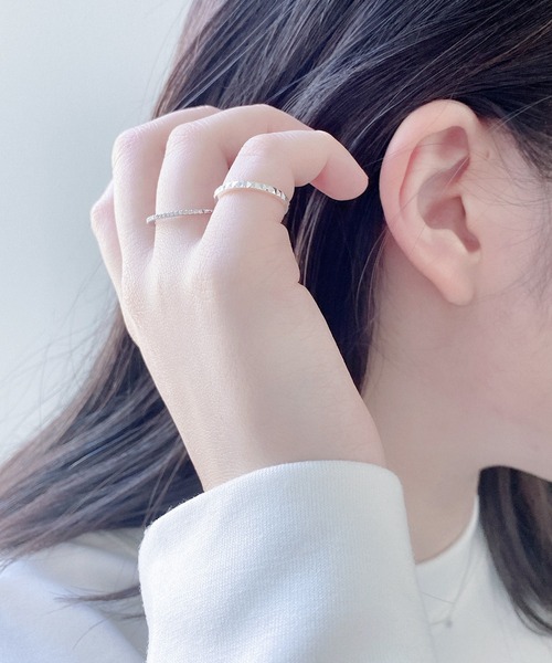 BLOOM（ブルーム）の「シルバー ダイヤカット リング ピンキーリング可 BLOOM/ブルーム（リング・レディース・シルバー・3号/11号/13号/15号/9号/5号/1号/7号）」の12枚目の写真