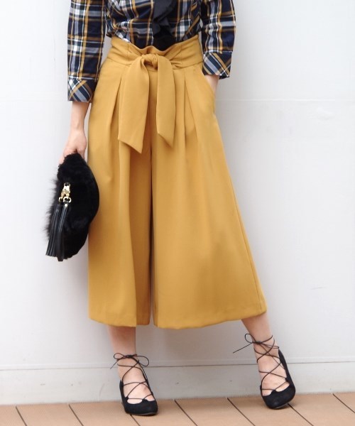 NARACAMICIE(ナラカミーチェ)の「ダブルクロスガウチョ(その他パンツ・レディース・イエロー/ブラック/カーキ・MEDIUM/SMALL/LARGE)」の3枚目の写真