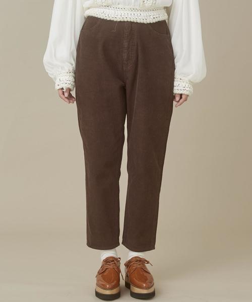 Another Edition（アナザーエディション）の「コーデュロイテーパードパンツ（その他パンツ・レディース・ブラウン/オフホワイト/オレンジ・SMALL/MEDIUM）」の5枚目の写真