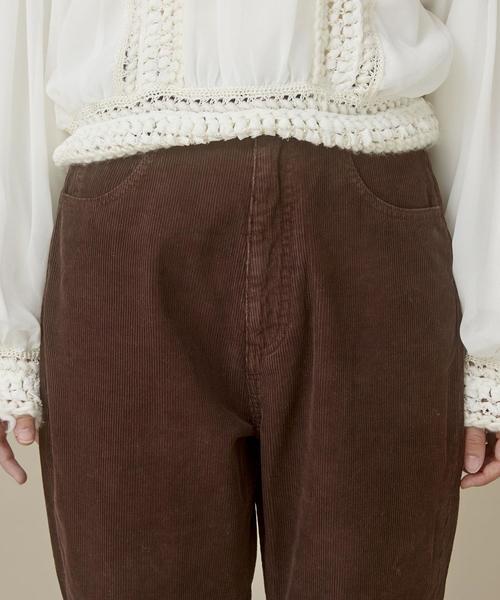Another Edition（アナザーエディション）の「コーデュロイテーパードパンツ（その他パンツ・レディース・ブラウン/オフホワイト/オレンジ・SMALL/MEDIUM）」の7枚目の写真