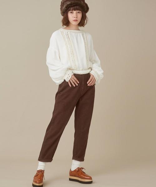 Another Edition（アナザーエディション）の「コーデュロイテーパードパンツ（その他パンツ・レディース・ブラウン/オフホワイト/オレンジ・SMALL/MEDIUM）」の15枚目の写真