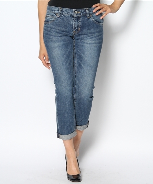 Another Edition（アナザーエディション）の「AE SLIM BOYS DNM Ⅱ（デニムパンツ・レディース・コバルトブルー/ライトブルー/オフホワイト・SMALL/MEDIUM）」の8枚目の写真