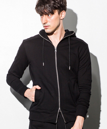 AKM Contemporary(エイケイエムコンテンポラリー)裏毛バイカーフードパーカ