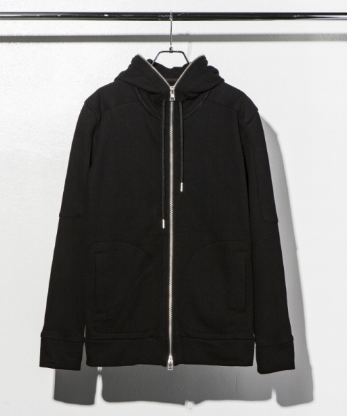 AKM Contemporary（エイケイエムコンテンポラリー）の「AKM Contemporary(エイケイエムコンテンポラリー)裏毛バイカーフードパーカ（パーカー・メンズ・ブラック/グレー・SMALL/MEDIUM/LARGE/X-LARGE）」の8枚目の写真