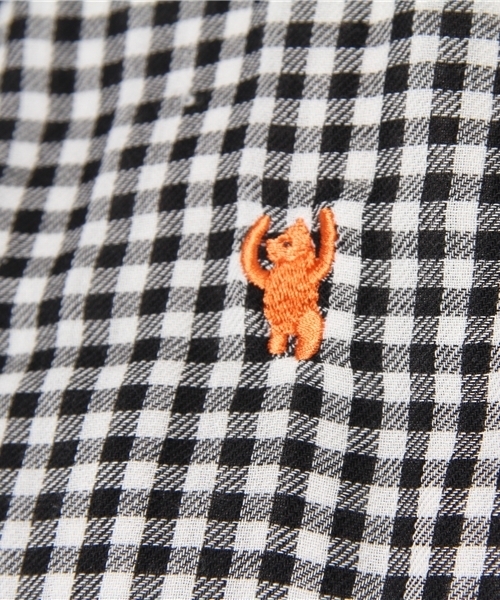 coen（コーエン）の「ウール混ダブルガーゼギンガムチェックブラウス（シャツ/ブラウス・レディース・ブラック/ベージュ・MEDIUM/LARGE）」の9枚目の写真