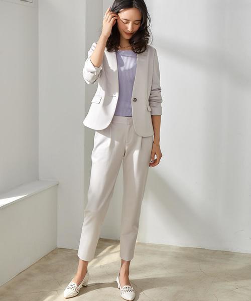 green label relaxing（グリーンレーベルリラクシング）の「[洗濯可能/モックロディ] ◆D P/L テーパードパンツ ◆（その他パンツ・レディース・ライトグレー/ネイビー・46/38/42/40/34/36/44）」の4枚目の写真