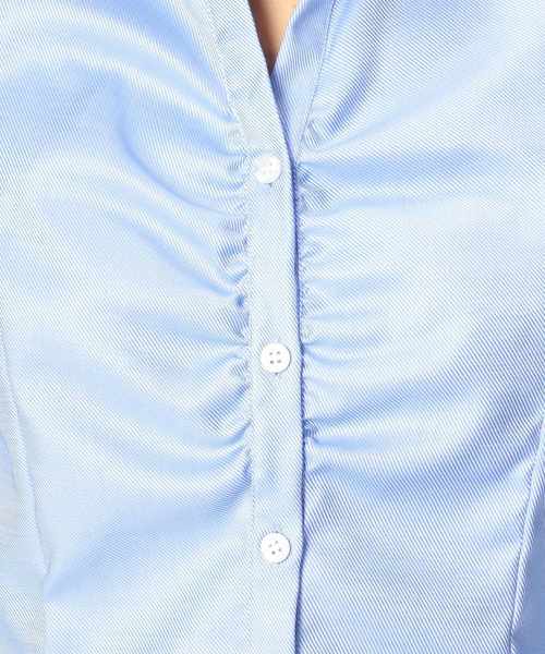 NARACAMICIE(ナラカミーチェ)の「コットンツイルスタンドカラー七分袖シャツ(シャツ/ブラウス・レディース・ホワイト/ブルー/グレー・LARGE/MEDIUM/SMALL)」の10枚目の写真