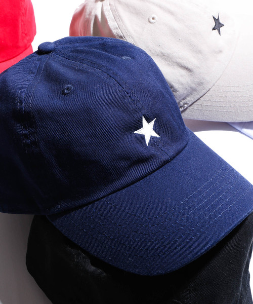 newhattan（ニューハッタン）の「WEGO/スター刺繍LOWキャップ（キャップ・メンズ・ホワイト/ブラック/ベージュ/ネイビー/レッド・FREE）」の5枚目の写真