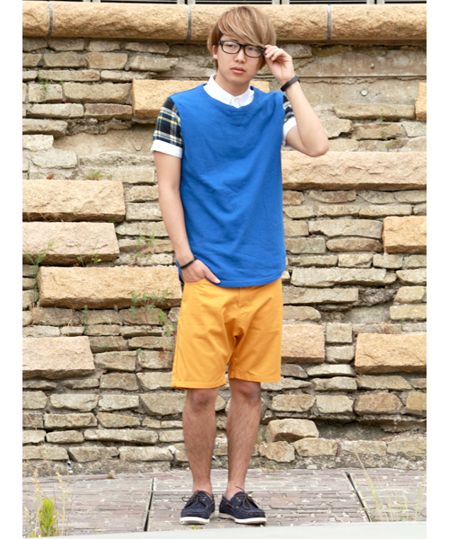 WEGO(ウィゴー)の「WEGO/サルエルチノショートパンツ(チノパンツ・メンズ・ブラック/ベージュ/ブルー/オレンジ・MEDIUM/LARGE)」の11枚目の写真