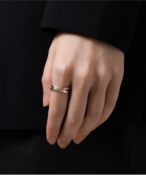 LION HEART(ライオンハート)の「“HAWAIIAN”ブルームクロスペアリング/シルバー925【LION HEART / ライオンハート】(リング・メンズ・ピンクゴールド/ブラック・#13/#11/#9/#15/#17/#21/#19/#7)」の15枚目の写真